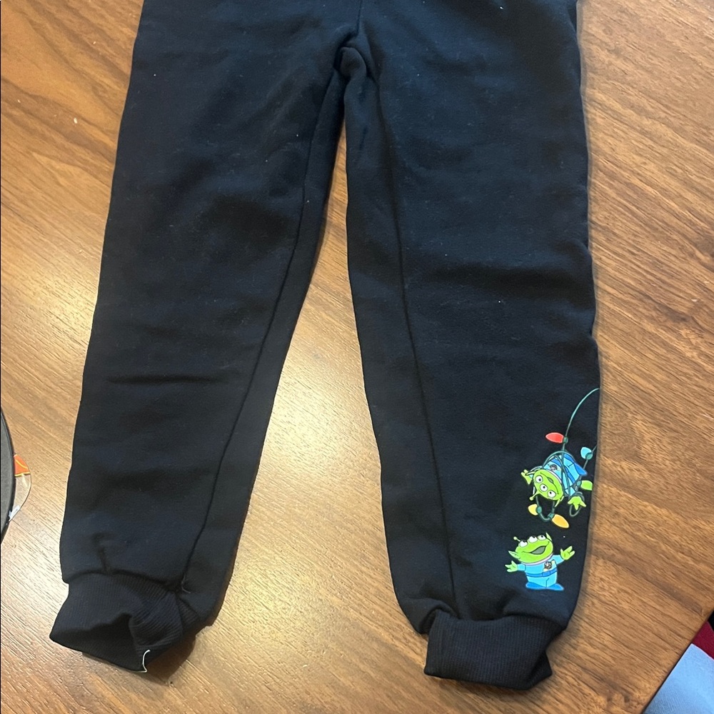 Target Kids Black Joggers with Colorful Alien Print